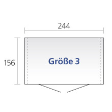 Biohort Gerätehaus Europa, Biohort Farbton: silber-metallic, Europa Größe: 244 x 156 (Gr. 3)