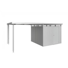 Seitendach für Gerätehaus Highline, Biohort Farbton: silber-metallic, Seitendach für Highline: Gr. H4 - L (282x275x222 cm)