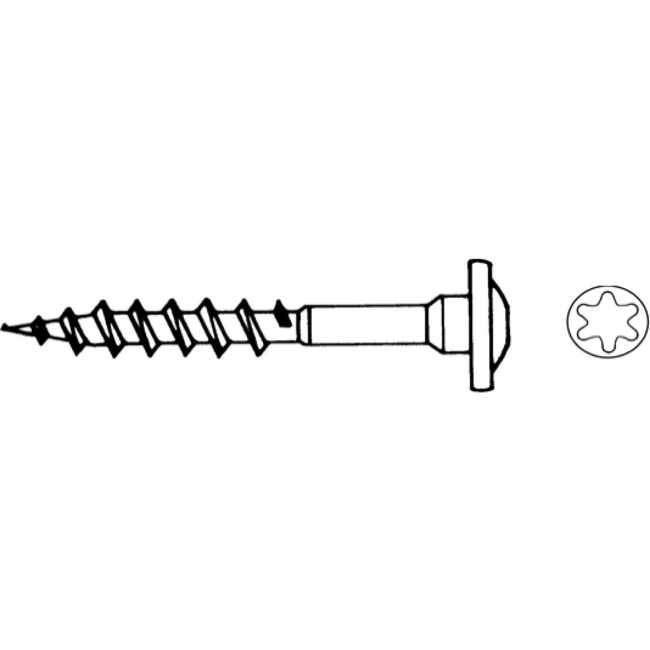 Schraube für Bodenhülsen 7x50 mm