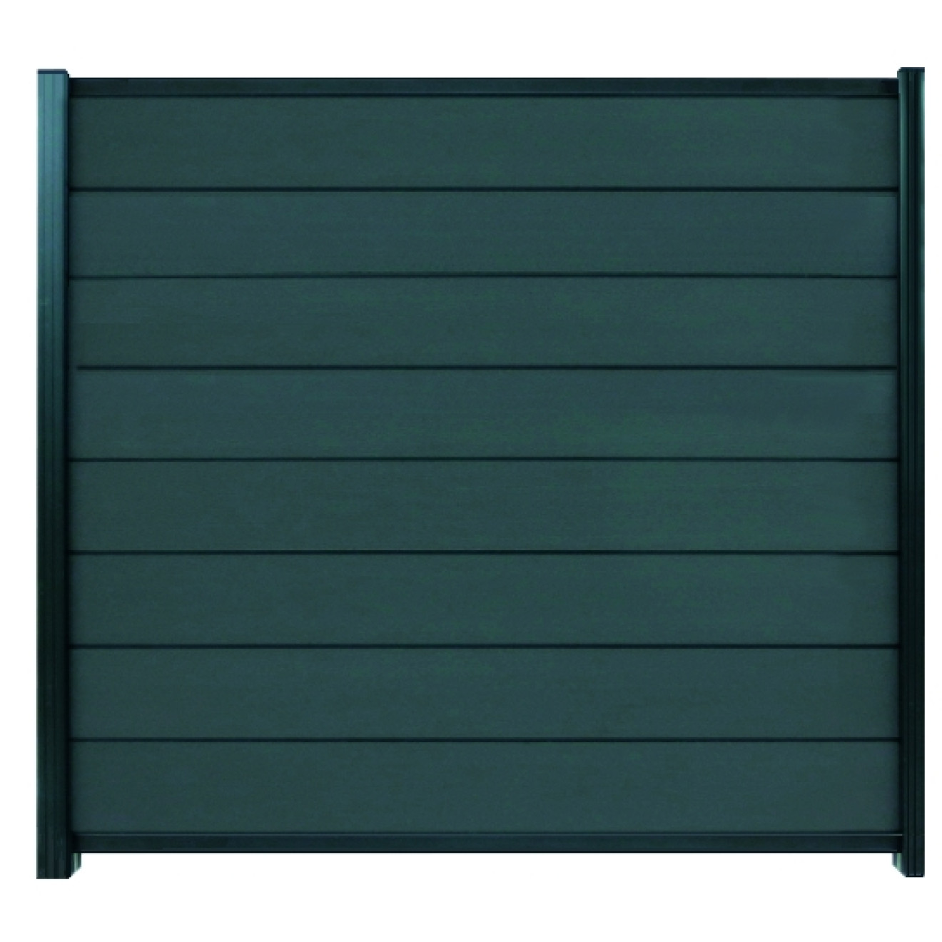 GOTLAND-Serie WPC-Steckzaunsystem Zaunset für ein Zaunfeld 180 x 175 cm Schiefergrau / ANTHRAZIT, kartonverpackt