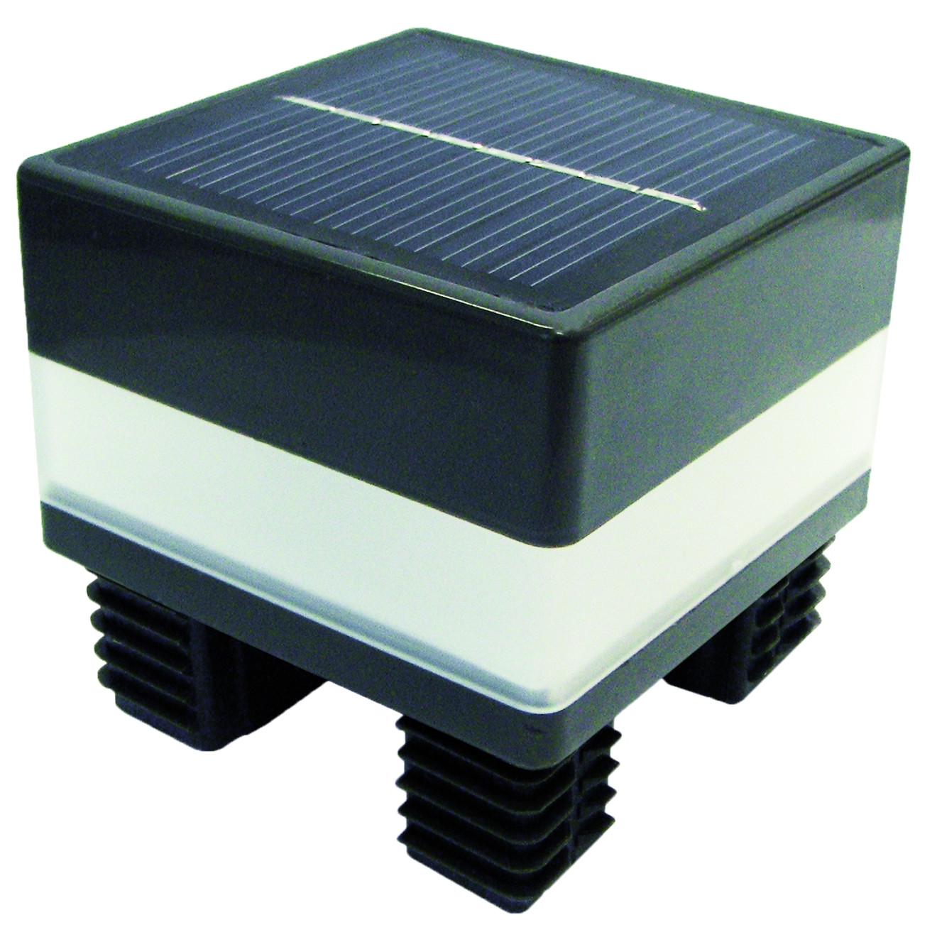 GOTLAND-Serie WPC-Steckzaunsystem LED-Solarpfostenkappe, 68 x 68 mm