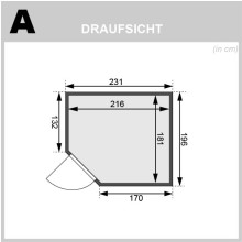 Maßzeichnung Sauna AVA