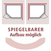 Spiegelverkehrt aufbaubar