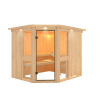 Sauna Amelia 3 Ansicht mit Dachkranz