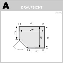 Maße Draufsicht ohne Dachkranz