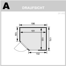 Maße Draufsicht ohne Dachkranz