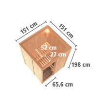 Maße Sauna Minja