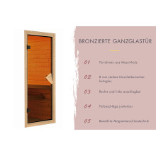 Ganzglastür bronziert
