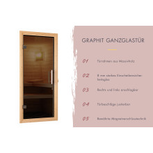 Ganzglastür graphit