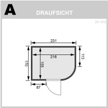 Sauna Titania 4 Draufsicht