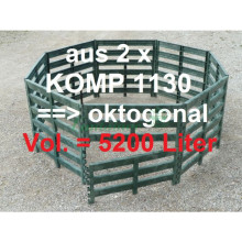 2 x 1850 als Oktaeder = 5200 Liter