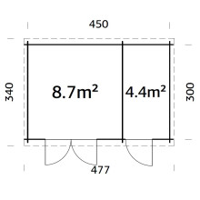 Ella 13.1 m² Grundriss