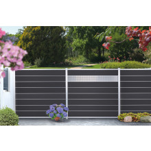 GOTLAND-Serie WPC-Steckzaunsystem Zaunlamelle 20 x 200 x 1795 mm Schiefergrau