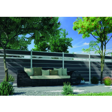 GOTLAND-Serie WPC-Steckzaunsystem Zaunlamelle 20 x 200 x 1795 mm Schiefergrau