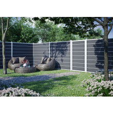 GOTLAND-Serie WPC-Steckzaunsystem Design-Zwischenleiste, 20 x 10 x 1795 mm, Aluminium SILBER