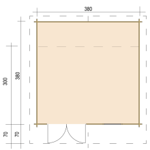 Grundriss 380x300 und 380x380 cm