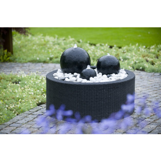Anschluss NEUWARE Ubbink Gartenbrunnen Wasserspiel Las Palmas mit Pumpe u LED 